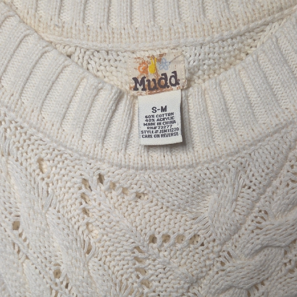 Cream Knitted Tassel Poncho Sweater - Picture 5 of 6